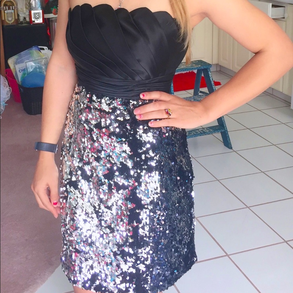 Black sequin dress